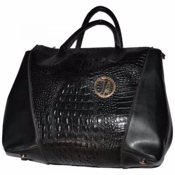 Set of 2 Leather Handbags - Red & Black