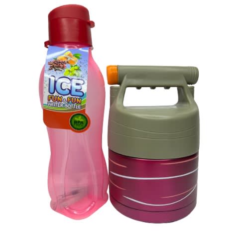 2in1 Back To School Water Bottle + Food Flask