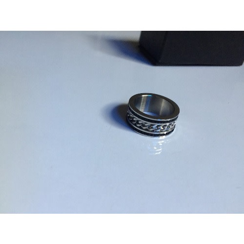 Pinky Finger Luxury Men's Iced Ring - Silver
