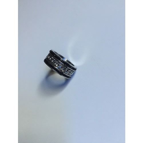 Pinky Finger Luxury Men's Iced Ring - Silver