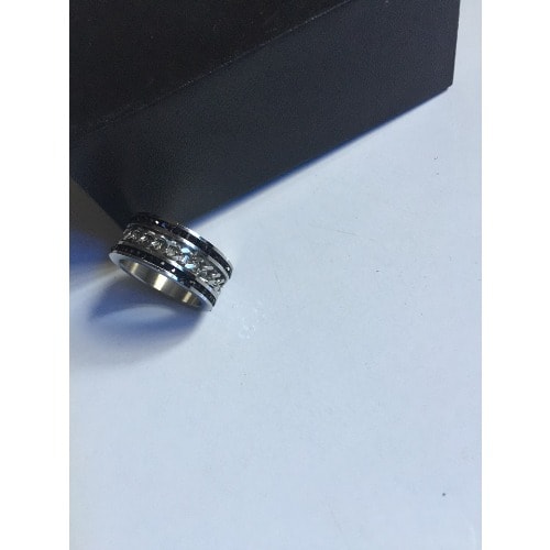 Pinky Finger Luxury Men's Iced Ring - Silver