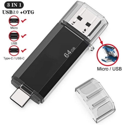 3in1 Usb Flash Drive - 64GB