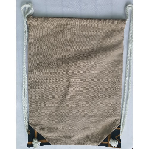 Canvas Drawstring Backpack - Tan