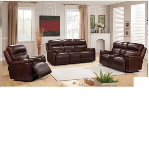 Cheers - Contemporary Power Reclining Sofa Set With Usb Port - Cup Holder And Power Head Rest