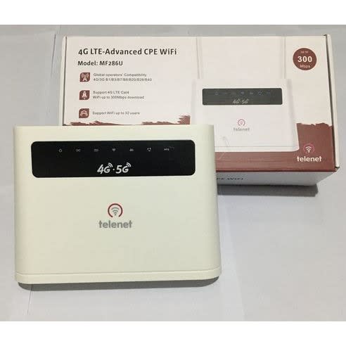Telenet 4G LTE 300 Mbps Cpe Wifi Router With Backup Battery For All Networks