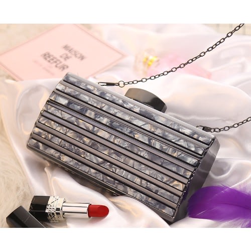 Brick Evening Purse- Black
