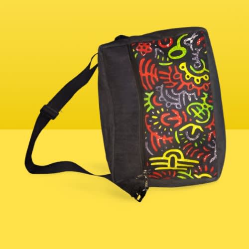 Jeans With Ankara Side Bag