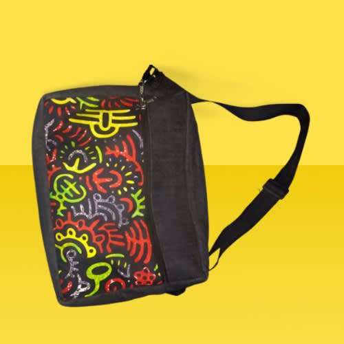 Jeans With Ankara Side Bag
