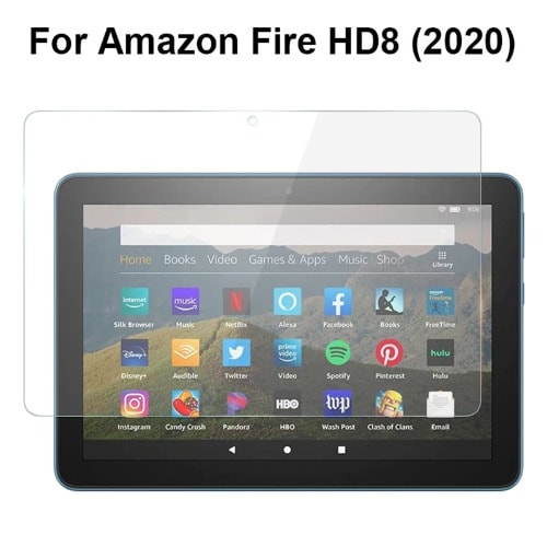 Tempered Glass Screen Protector Flim For 2020 Amazon Fire Hd 8 - 10th Generation