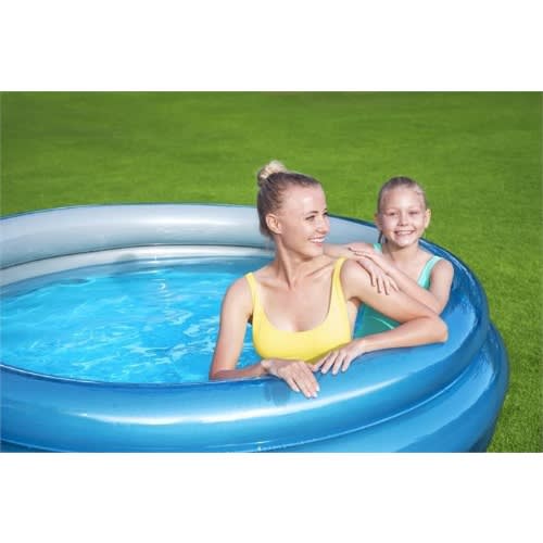 Big Metallic 3ring Pool With Manual Pump