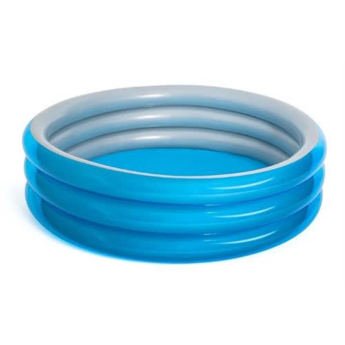 Big Metallic 3ring Pool With Manual Pump
