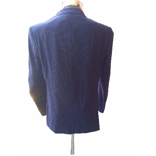 Striped Men's Suit - Grey