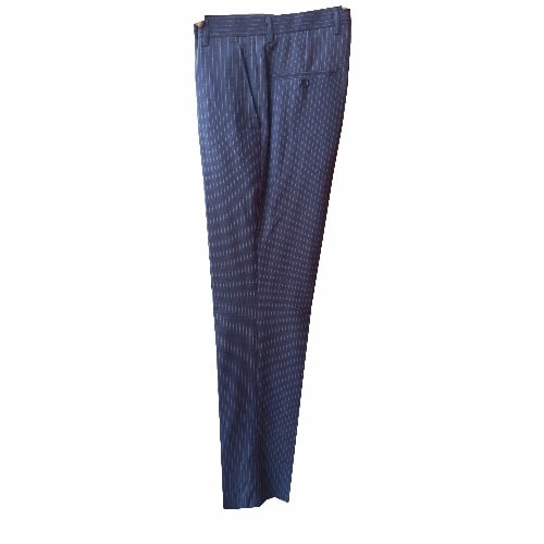 Striped Men's Suit - Grey