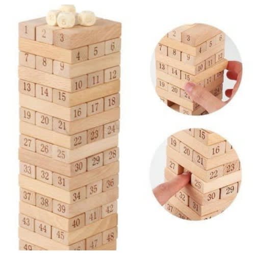 Wood Block Stacking Game - 48pieces