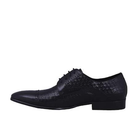 Comfortable Lace-up With Detailed Leather - Black - Msh-3828