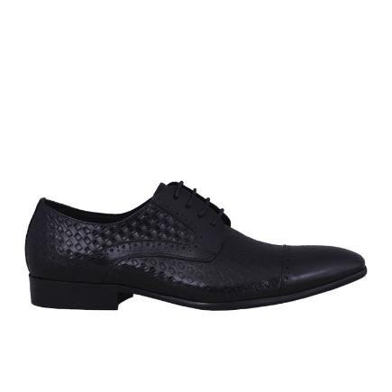 Comfortable Lace-up With Detailed Leather - Black - Msh-3828