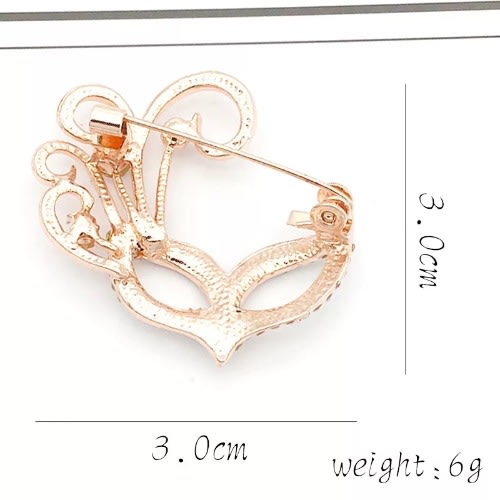 Crystal Mask Brooch