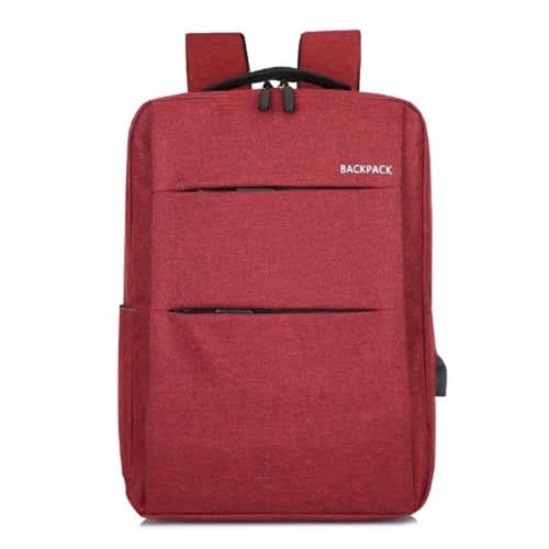 Laptop Backpack With Usb Charging Port - Wine