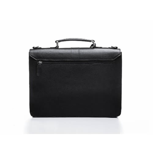 Detail Africa Handcrafted Naju Leather Briefcase - Black