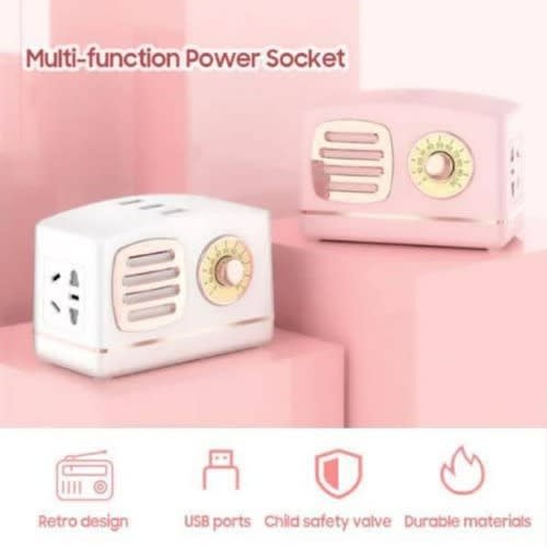 Desktop Multi Socket Plug With USB/us/au Outlets Retro Socket Adapter - 2pcs