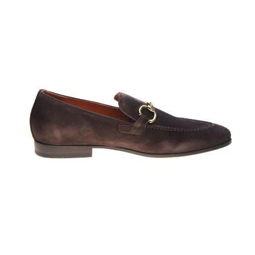 Men's Suede With Gold Accessories - Brown