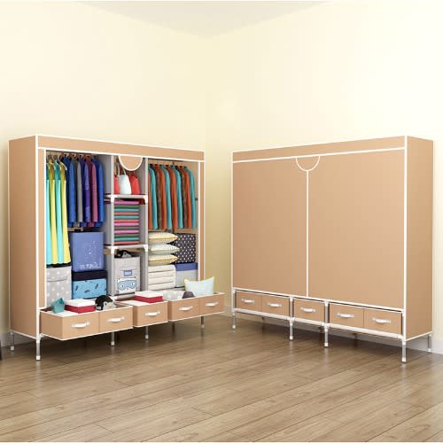 Storage Wardrobe -Drawers -185x B-45x H-172cm-Brown