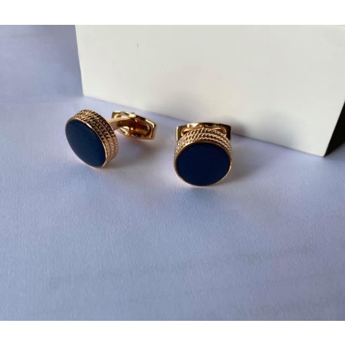 Round Water Color Luxury Men's Cufflinks