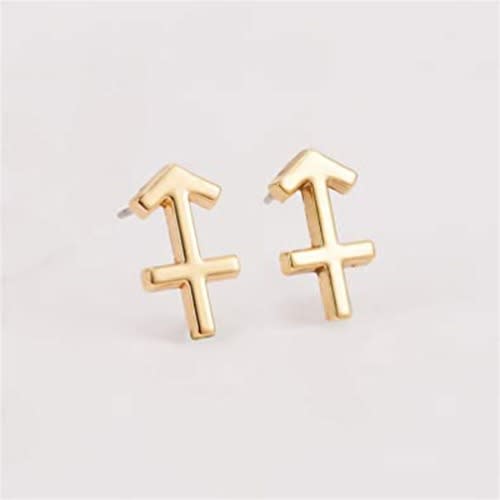 Sagittarius Zodiac Sign Earring- Gold