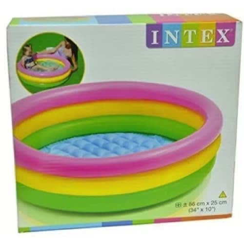 Swimming Baby Pool - 3-ring Sunset Glow With Pump
