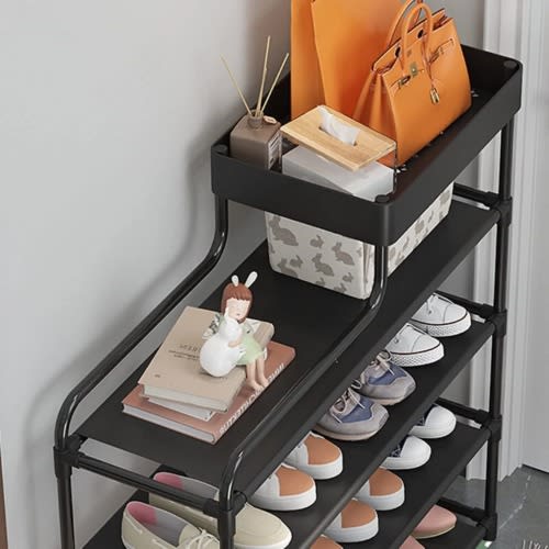 Shoe Storage  Rack With 5 Layer Thick Steel Pipe