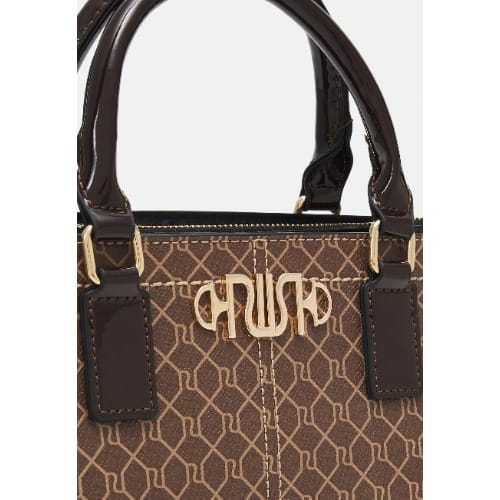 Brown Ri Monogram Tote Bag