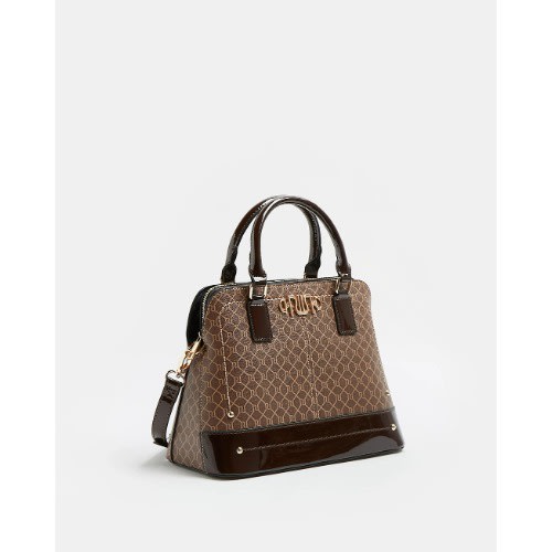 Brown Ri Monogram Tote Bag