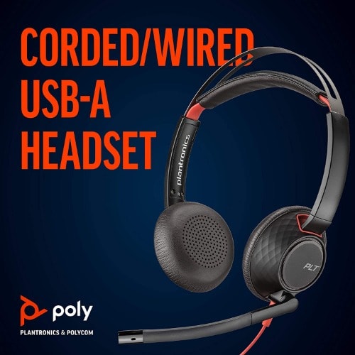 Blackwire 5220 Usb-a Headset With Boom Mic For Calls & Meetings