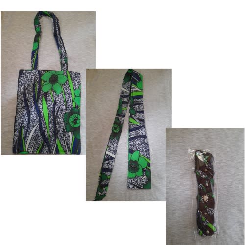 Ankara Totes Bag with Matching Strap Belt & Hairband