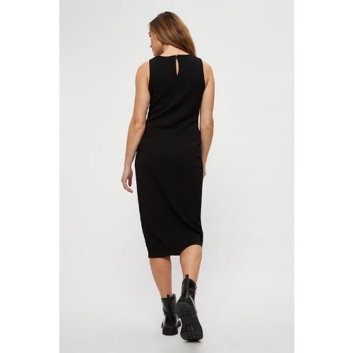 Sleeveless Knee Length Black Maternity Dress