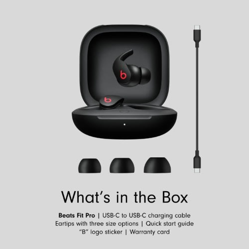 Fit Pro Noise-canceling True Wireless In-ear Headphones - Black