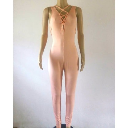 Emfed Thick Milk Silk Lace up Jumpsuit