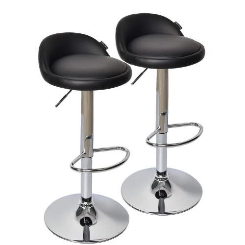 Swivel Adjustable Height Bar Stool - Set Of 2
