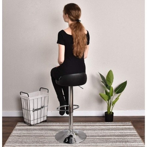 Swivel Adjustable Height Bar Stool - Set Of 2