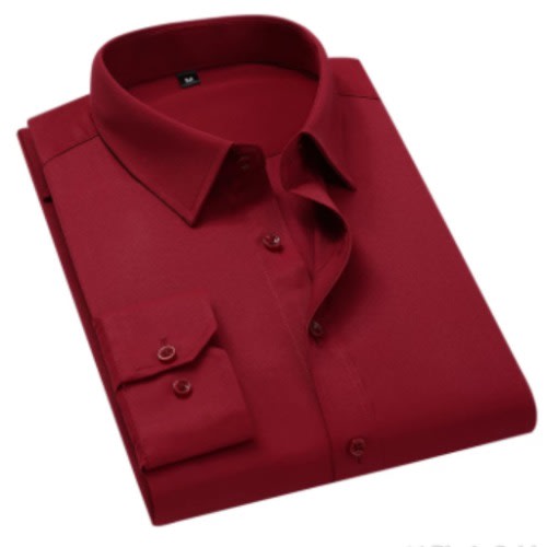 5pcs Formal Lonsleeve Shirts- Pink Navy Blue Wine White Sky Blue