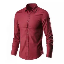5pcs Formal Lonsleeve Shirts- Pink Navy Blue Wine White Sky Blue