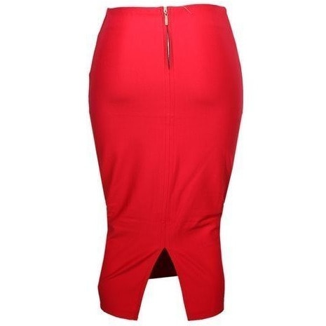 Women's High Waist Skirts - Red