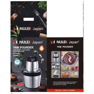 Nulek 2in1 Yam Pounder And Food Chopper - 2200W - 8L