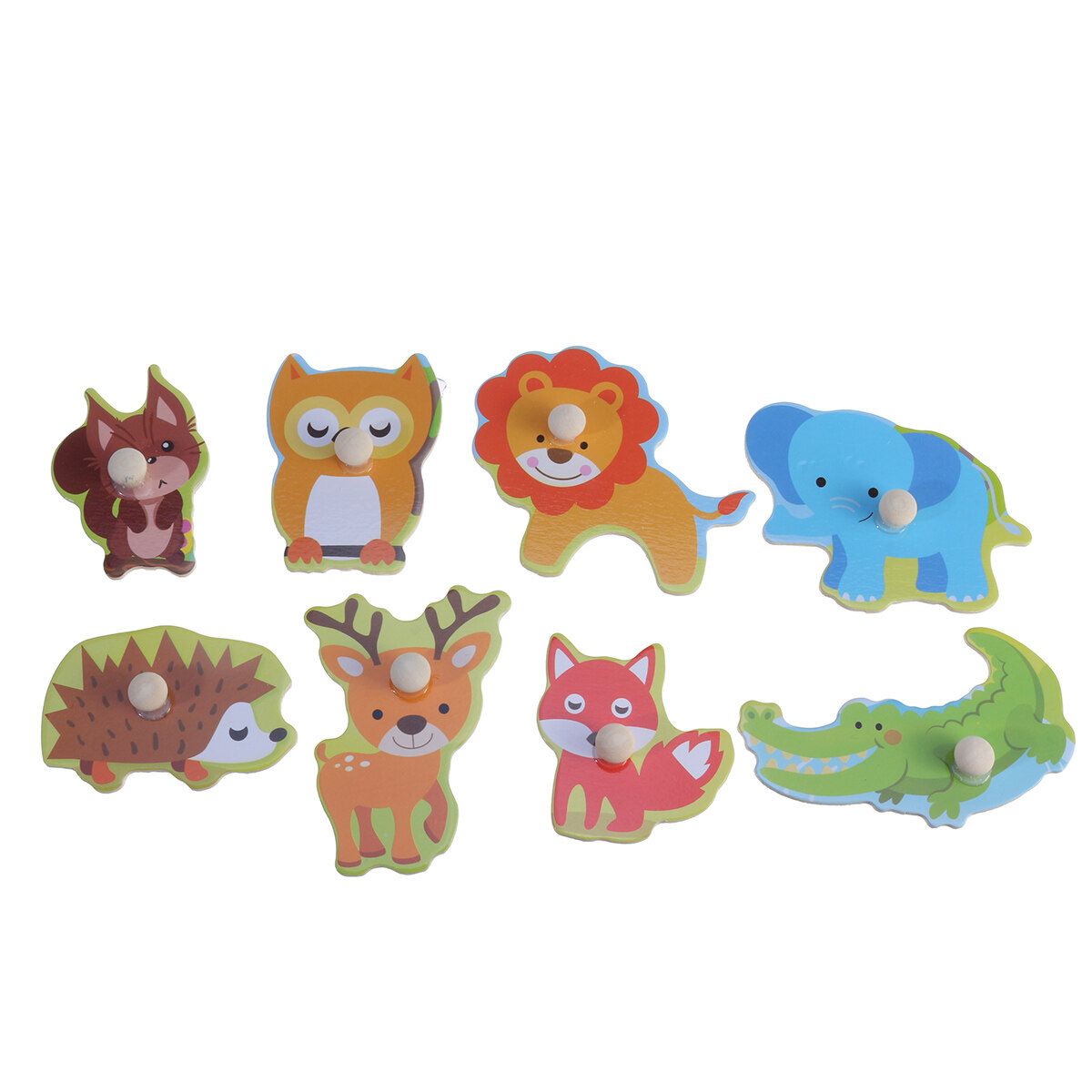 Wooden Peg Puzzles For Toddlers 2 3 Years Old Alphabet & Number Puzzles For Kids,Letters Numbers Animals And Vehicles Learning Toys Gift For Girls And Boys Wild Animal