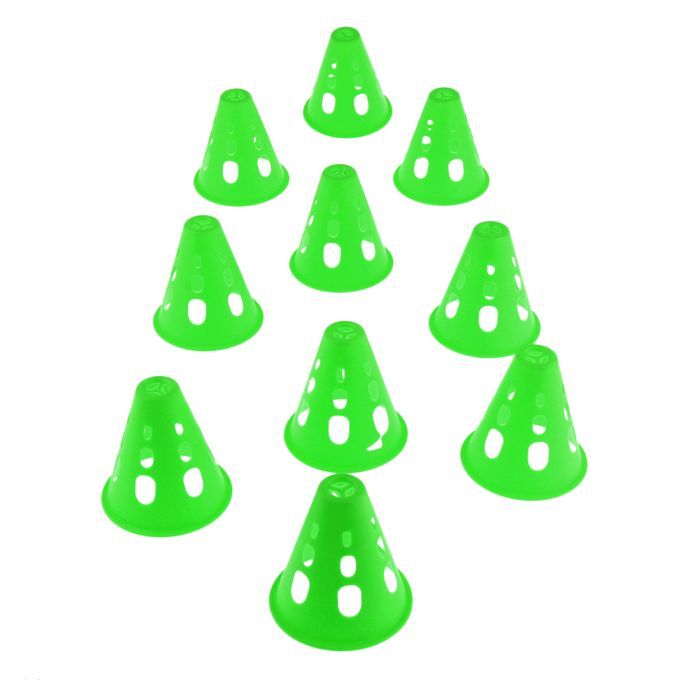 10 Sport Football Training Traffic Cones Skating Soccer Training Green