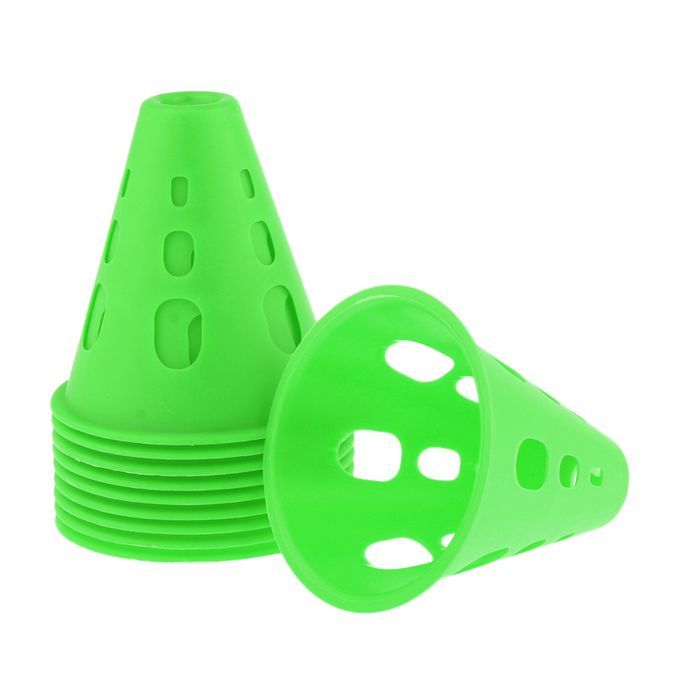 10 Sport Football Training Traffic Cones Skating Soccer Training Green
