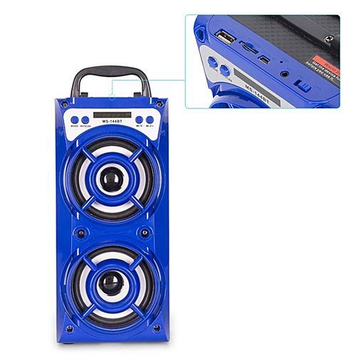 MS-144BT Wireless BT Speaker Multimedia Mobile Speaker LED Light Loudspeaker Music Play With USB/TF/AUX/FM Radio HT-S
