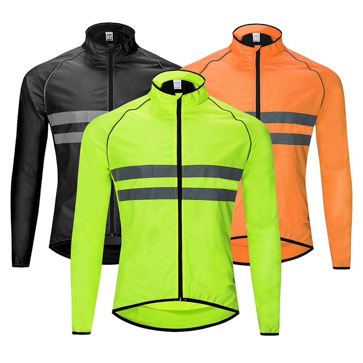 Reflective Long Sleeve Bicycle Jersey Wind Coat Jacket
