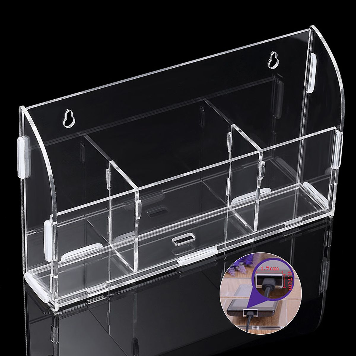 Acrylic W/3 Lattices Storage Box