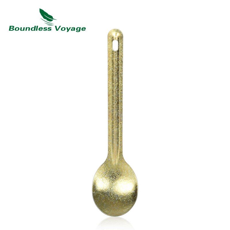Boundless Voyage Long Handle Titanium Spork Spoon Ultralight Camping Appliance Color Cutlery